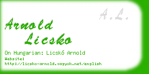 arnold licsko business card