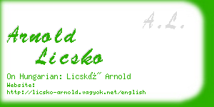 arnold licsko business card